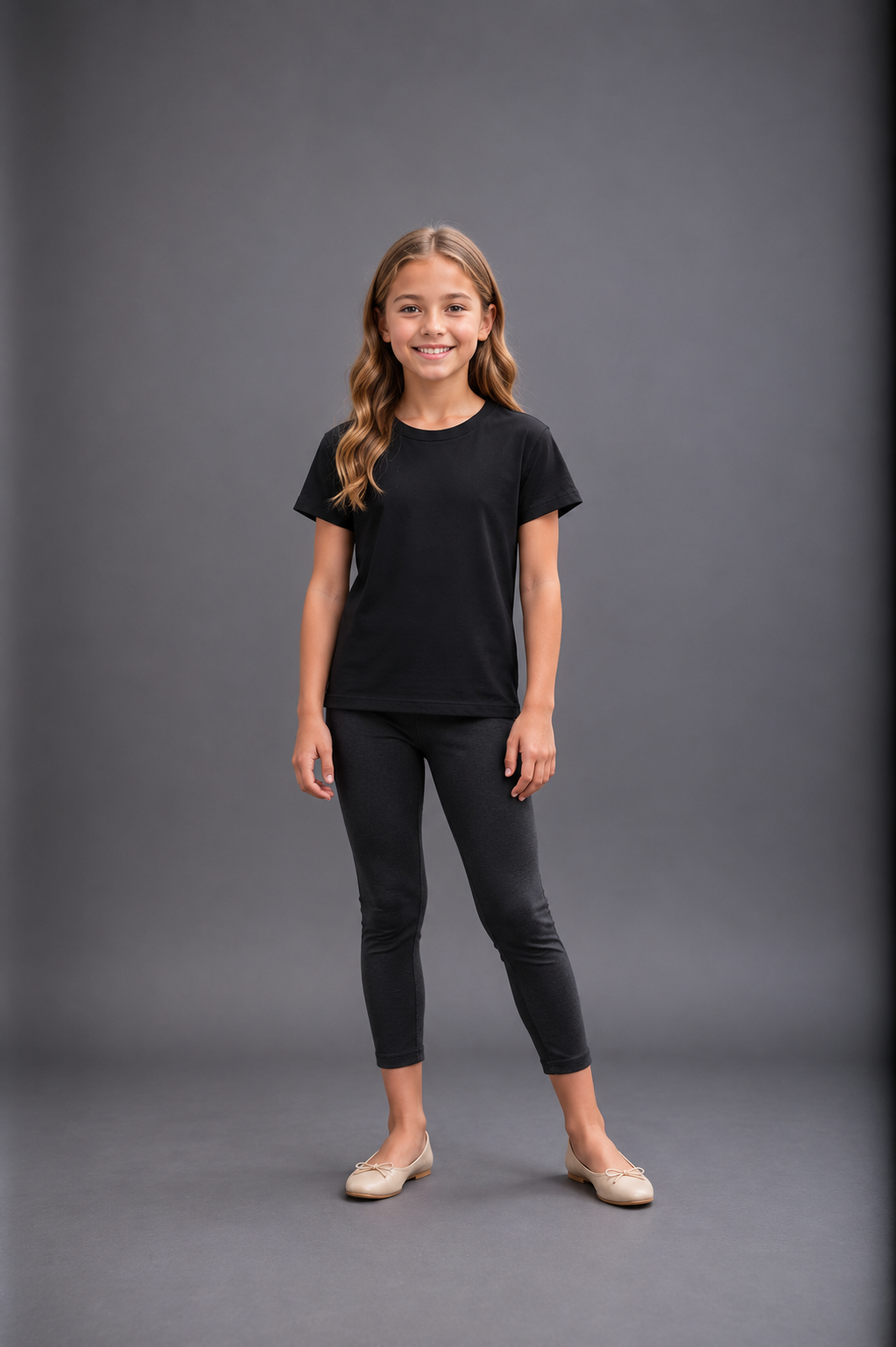 T-shirt fille uni – Manches courtes –  Lot de 12 Pièces (Tailles 4 à 14 ans) - 91003M
