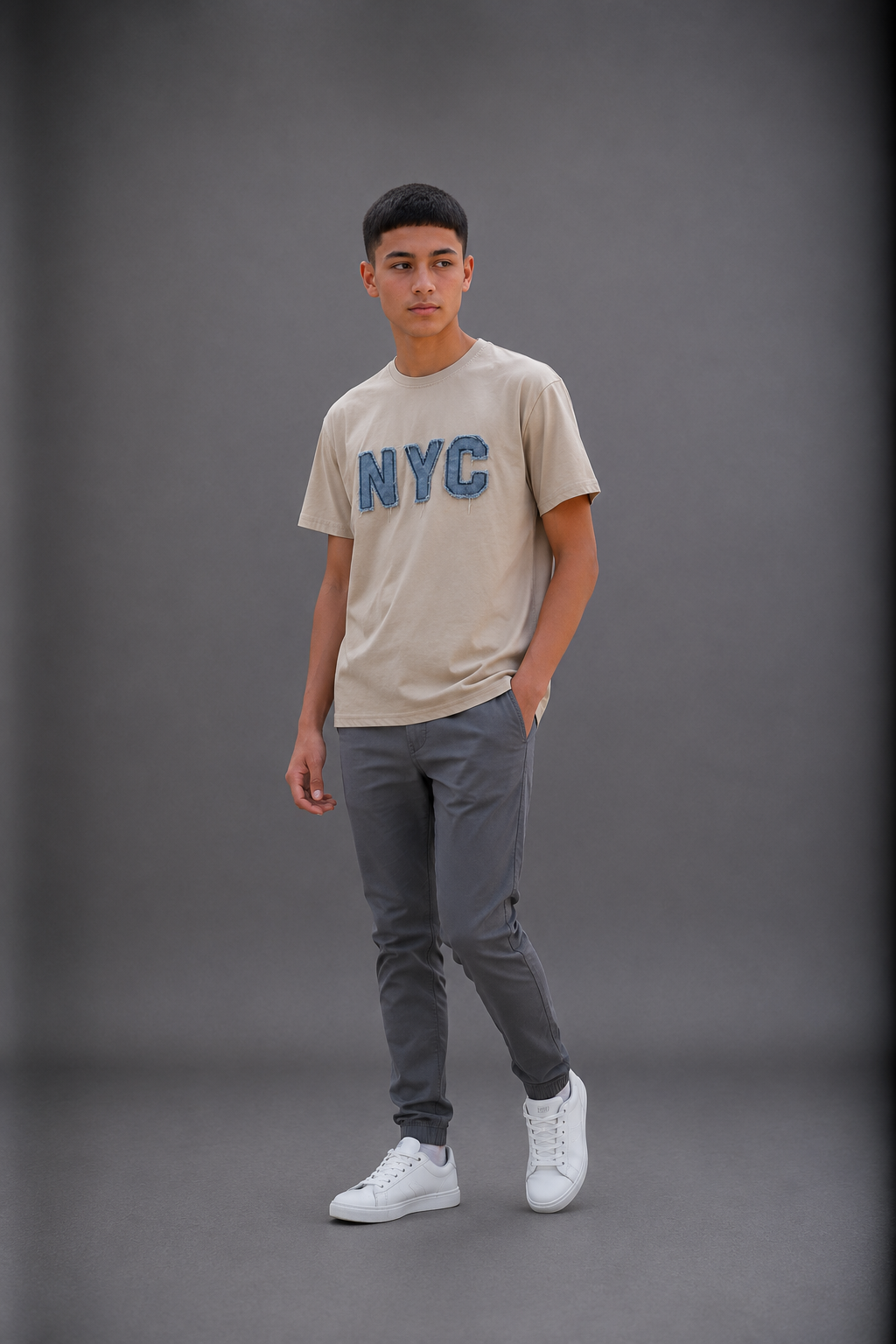 T-shirt garçon imprimé NYC style urbain – Vente en gros lot de 6 - 29155M