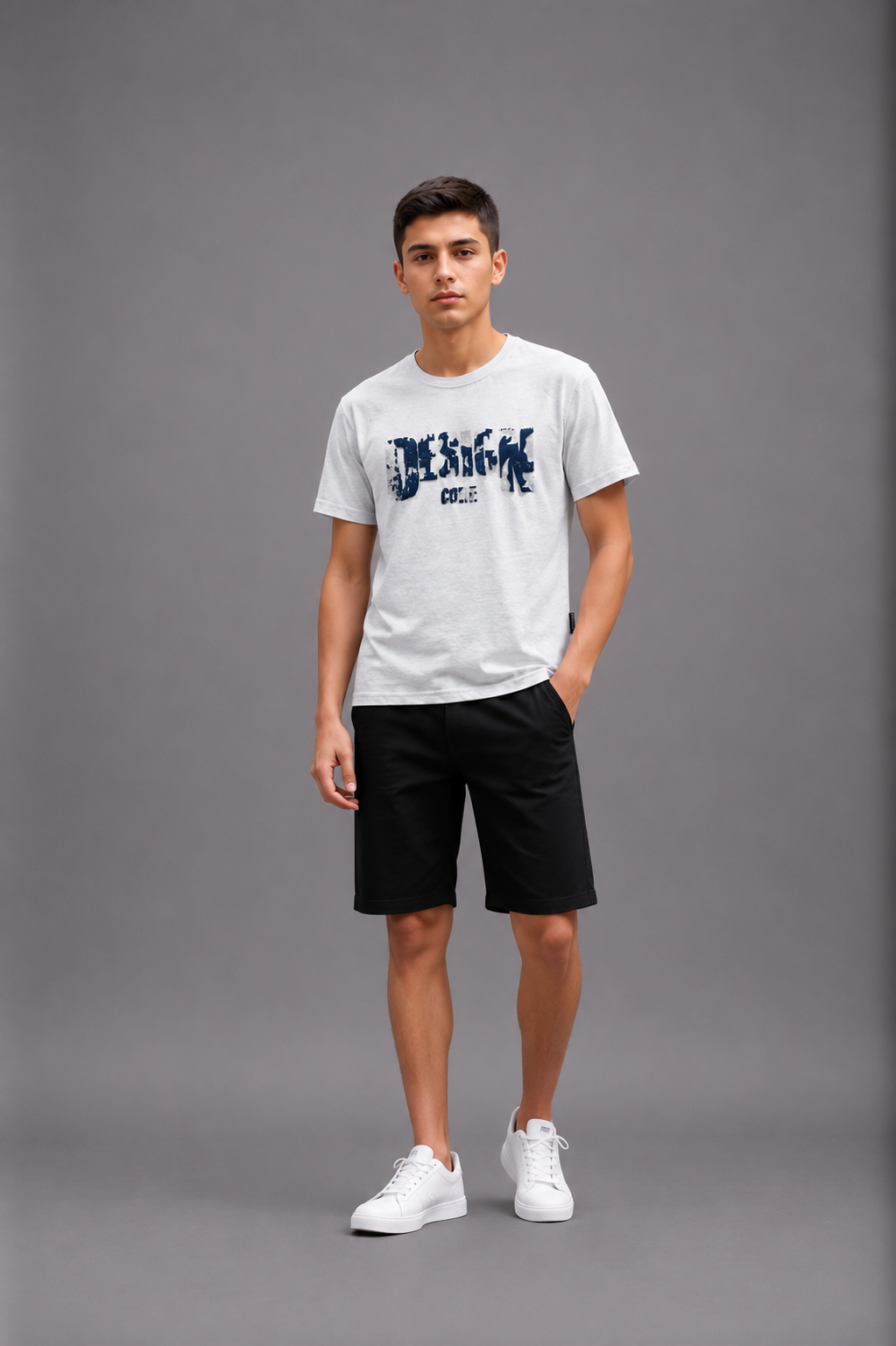 T-shirt enfant manches courtes avec imprimé graphique effet usé – Lot de 6 Pièces (Tailles 4 à 14 ans) - 29158M