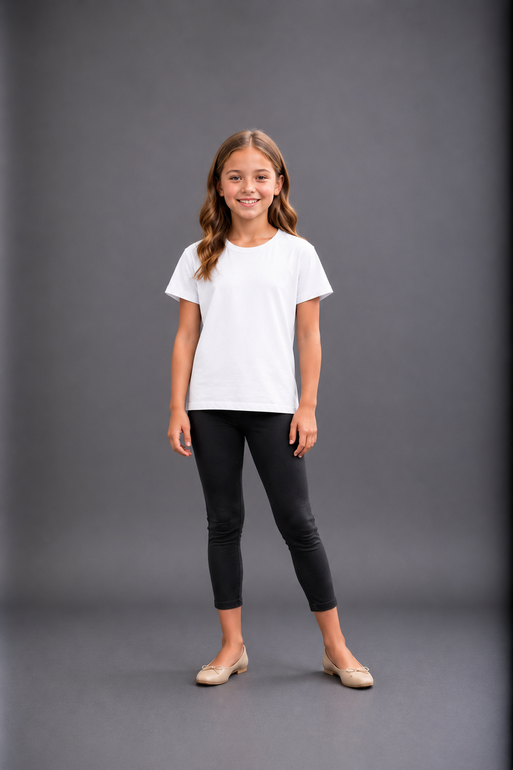 T-shirt fille uni – Manches courtes –  Lot de 12 Pièces (Tailles 4 à 14 ans) - 91003M