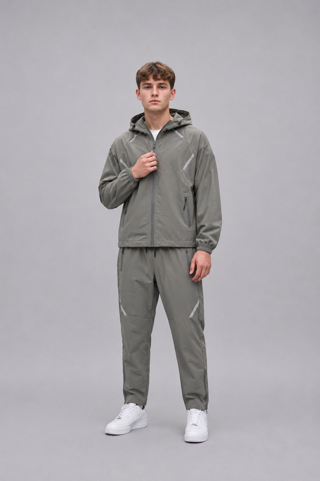 Ensemble garçon sport coupe-vent – Veste zippée capuche + pantalon –  Lot de 12 Pièces (Tailles 4 à 14 ans) - 60017