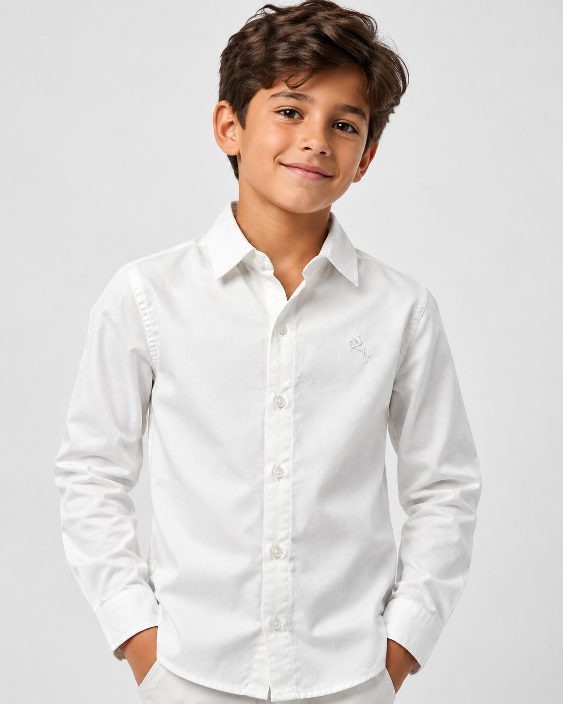 Chemise Enfant Élégance Classique Brodée  Ref. 90119 ( 4-14 ans )