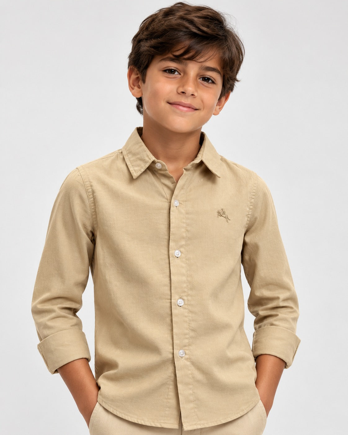 Chemise Enfant Élégance Classique Brodée  Ref. 90119 ( 4-14 ans )