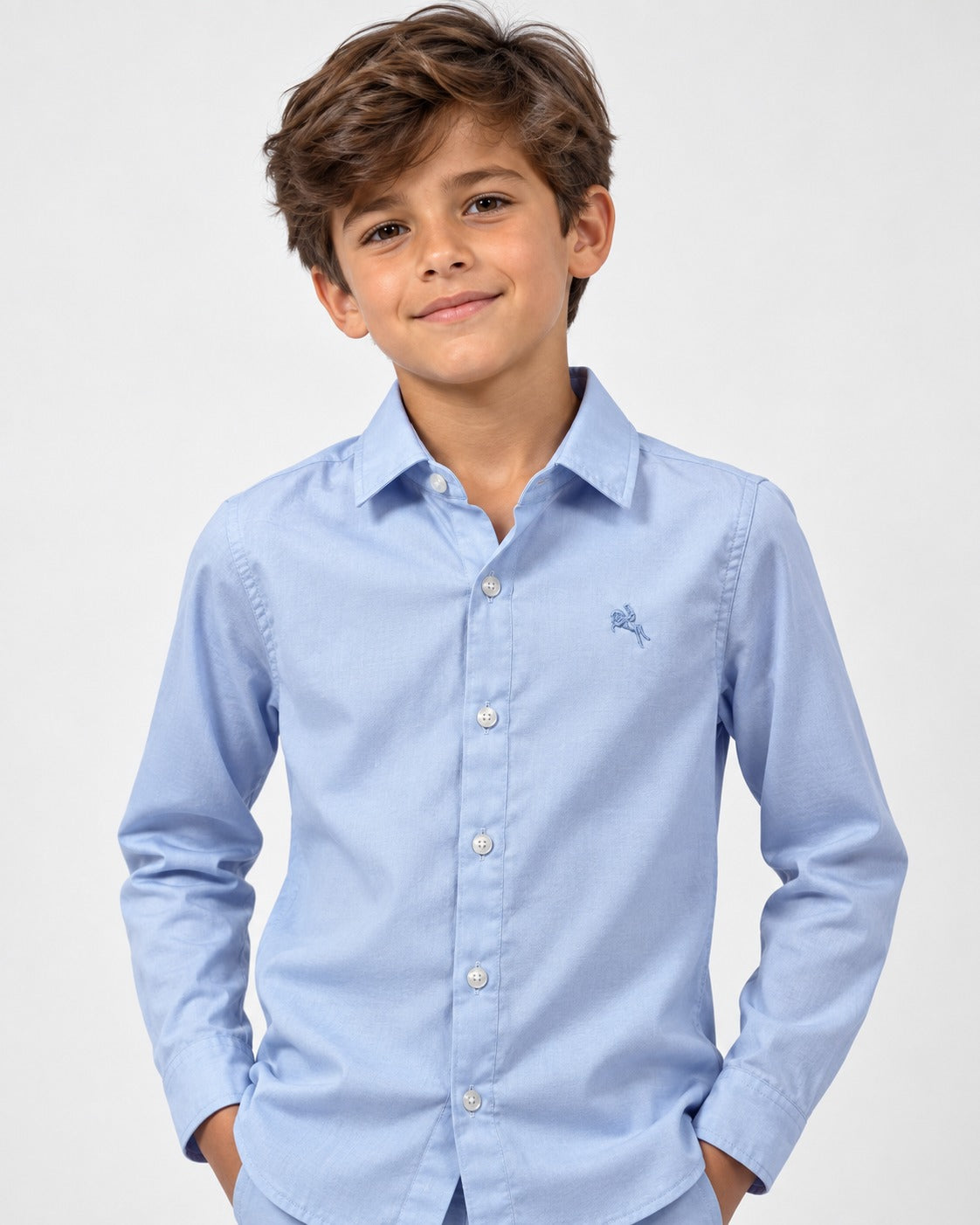 Chemise Enfant Élégance Classique Brodée  Ref. 90119 ( 4-14 ans )