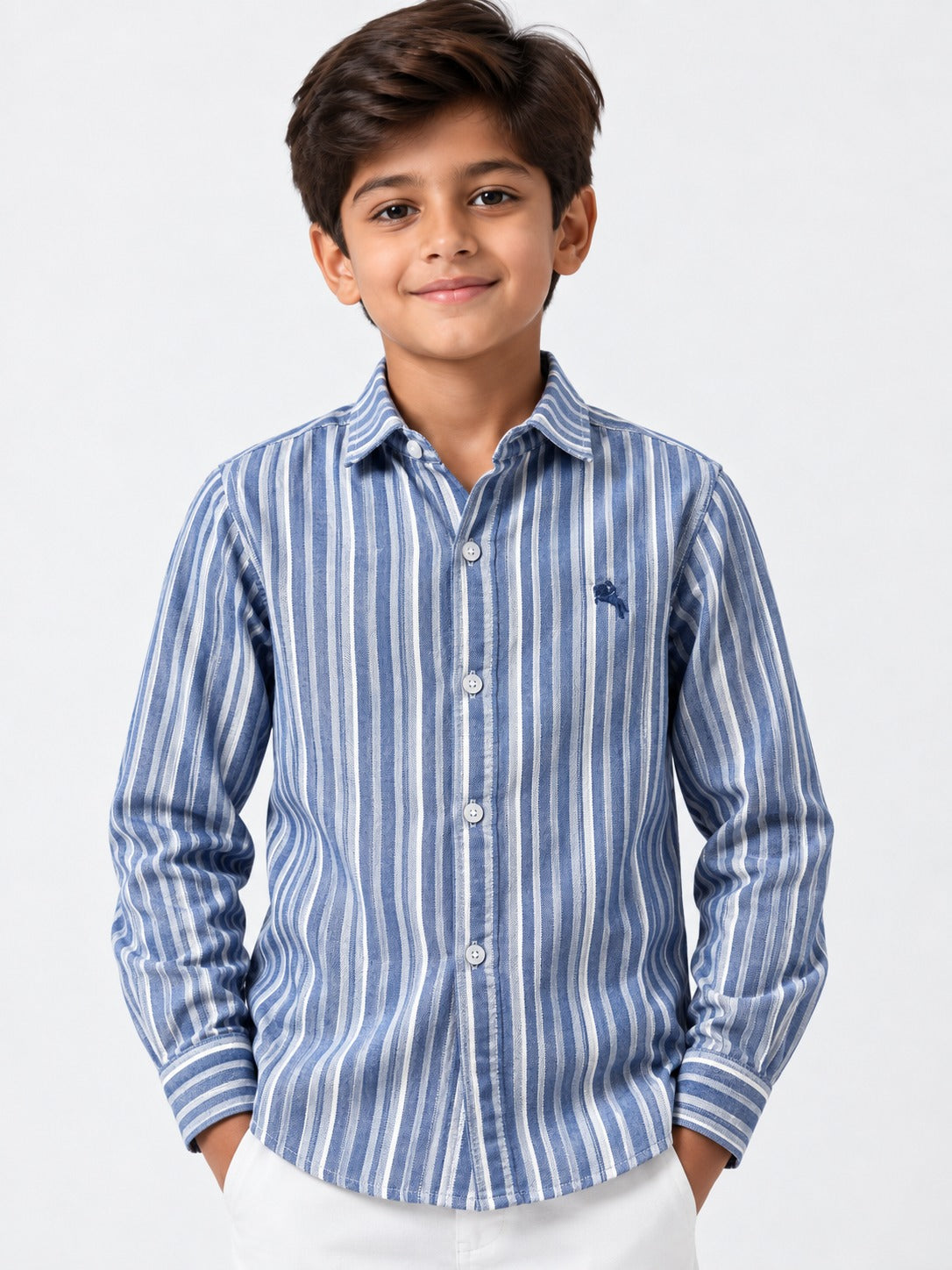 Chemise Garçon Rayée Élégante Réf. 90121 (4-14ans)
