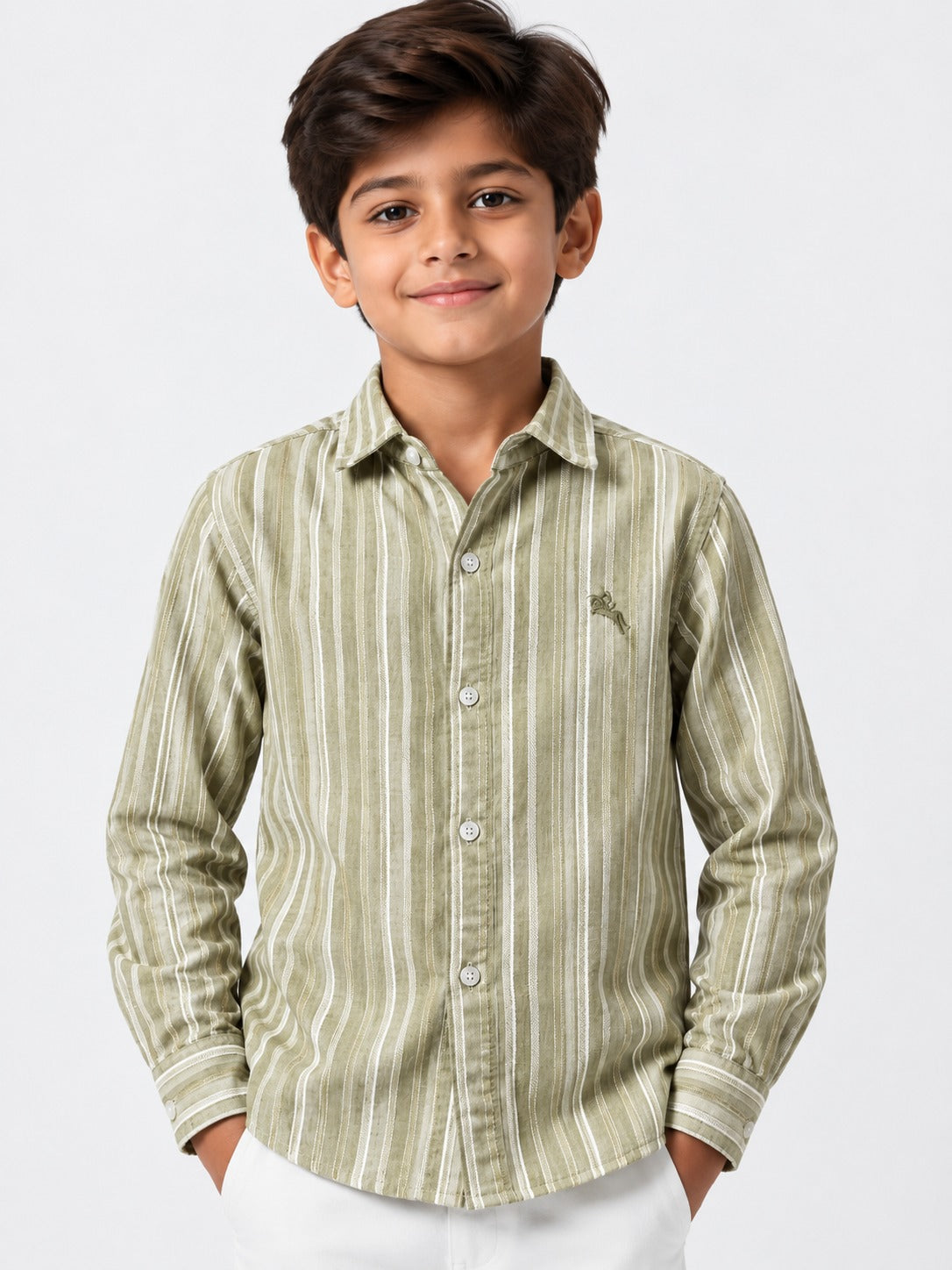 Chemise Garçon Rayée Élégante Réf. 90121 (4-14ans)