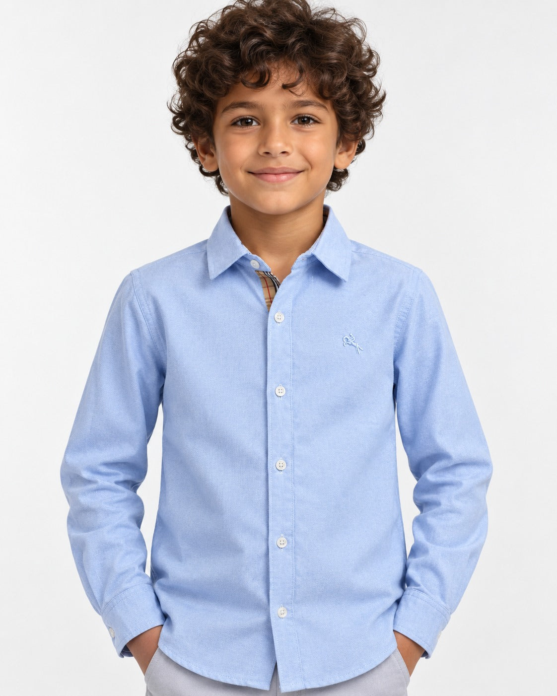 Chemise Garçon Élégante Manches Longues Réf. 90122 (4-14ans)