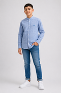 Chemise enfant manches longues coupe classique – Pack 6 pièces tailles 4 à 14 ans - Réf : 90070