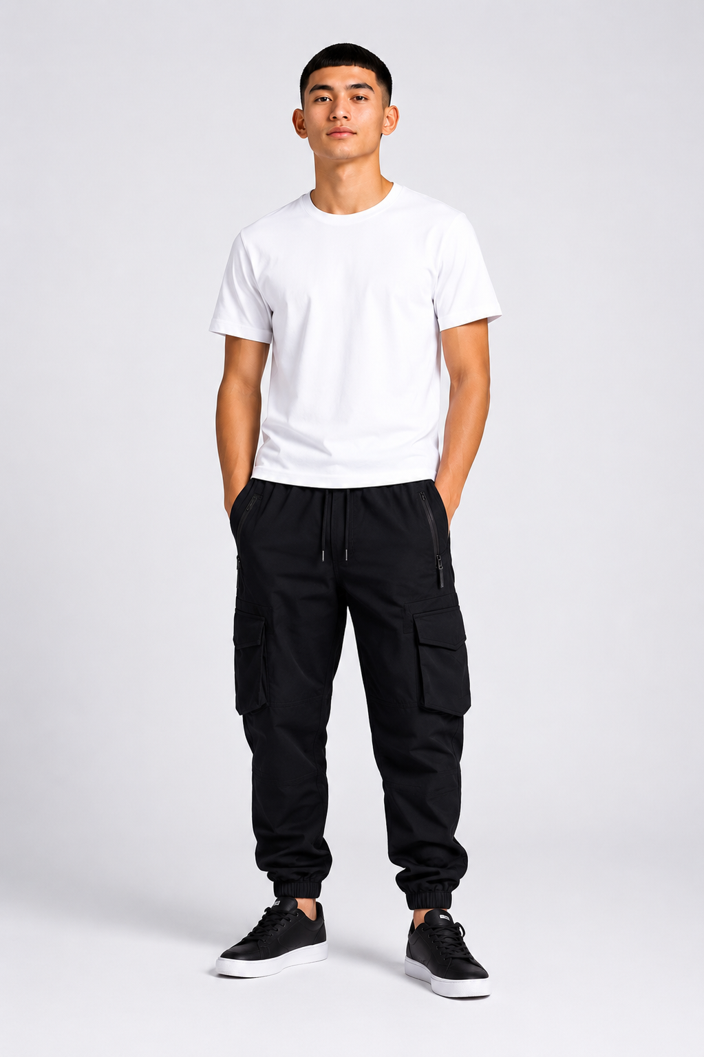 Pantalon garçon cargo avec poches multiples et zips –Lot de 12 Pièces (Tailles 4 à 14 ans) - 60019M
