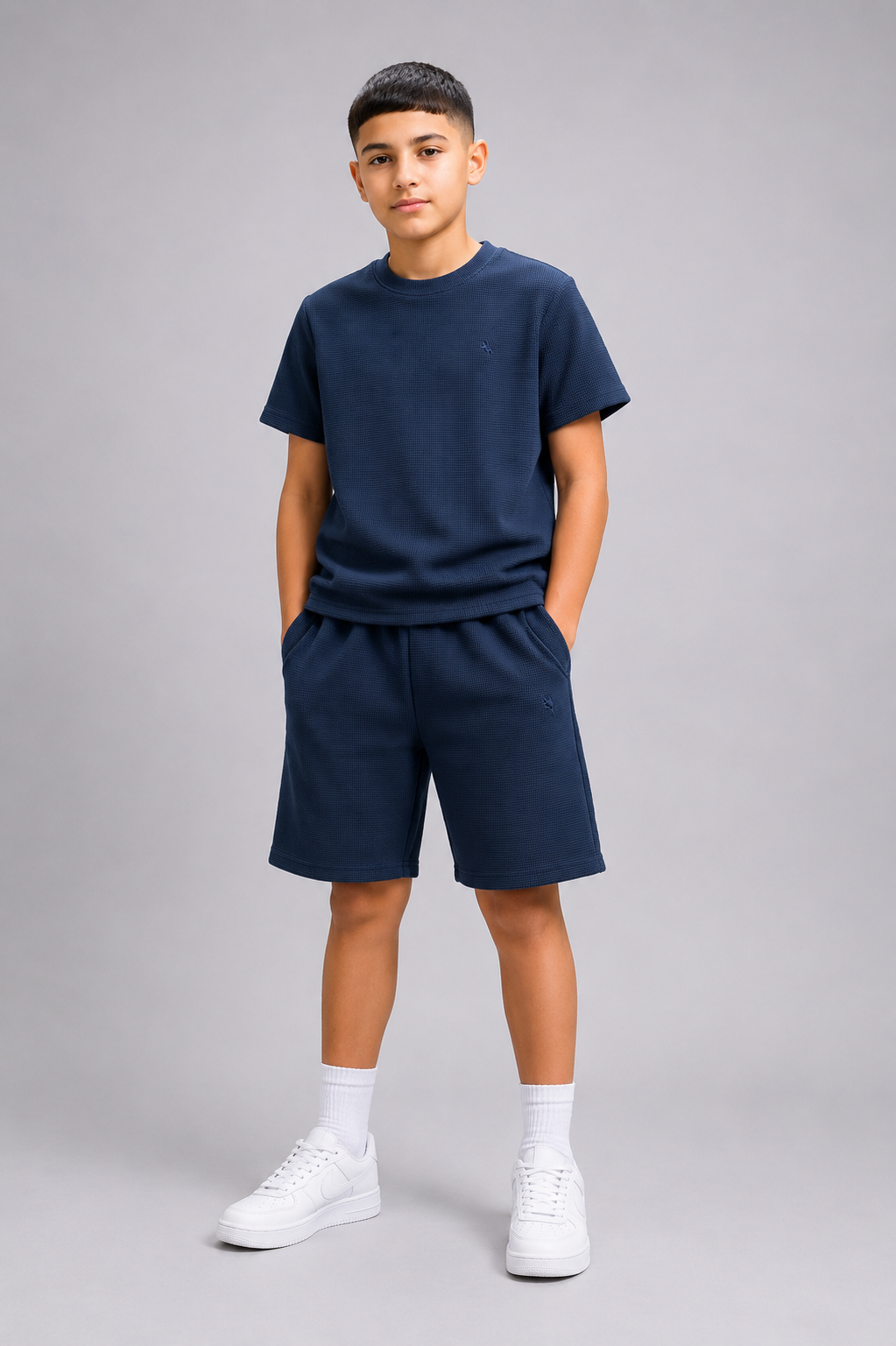 Ensemble garçon t-shirt et short beige –  Lot de 6 Pièces (Tailles 4 à 14 ans) - 60022M