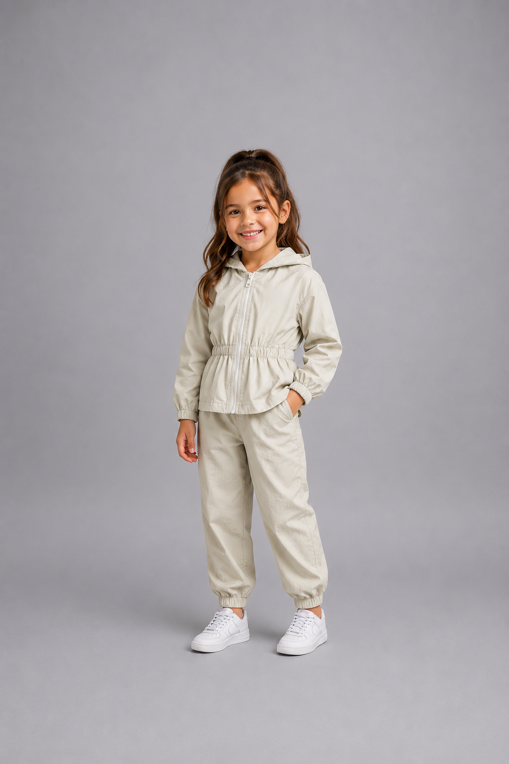 Ensemble fille survêtement léger avec capuche –  Lot de 12 Pièces (Tailles 4 à 14 ans) - 91036M