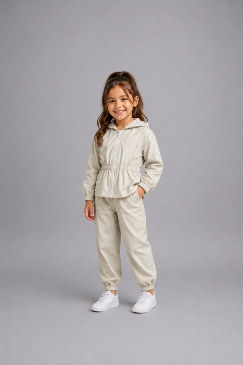 Ensemble fille survêtement léger avec capuche –  Lot de 12 Pièces (Tailles 4 à 14 ans) - 91036M