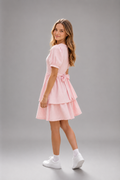 Robe enfant manches courtes élégante- Lot de 12 Pièces (Tailles 4 à 14 ans) - 52005M