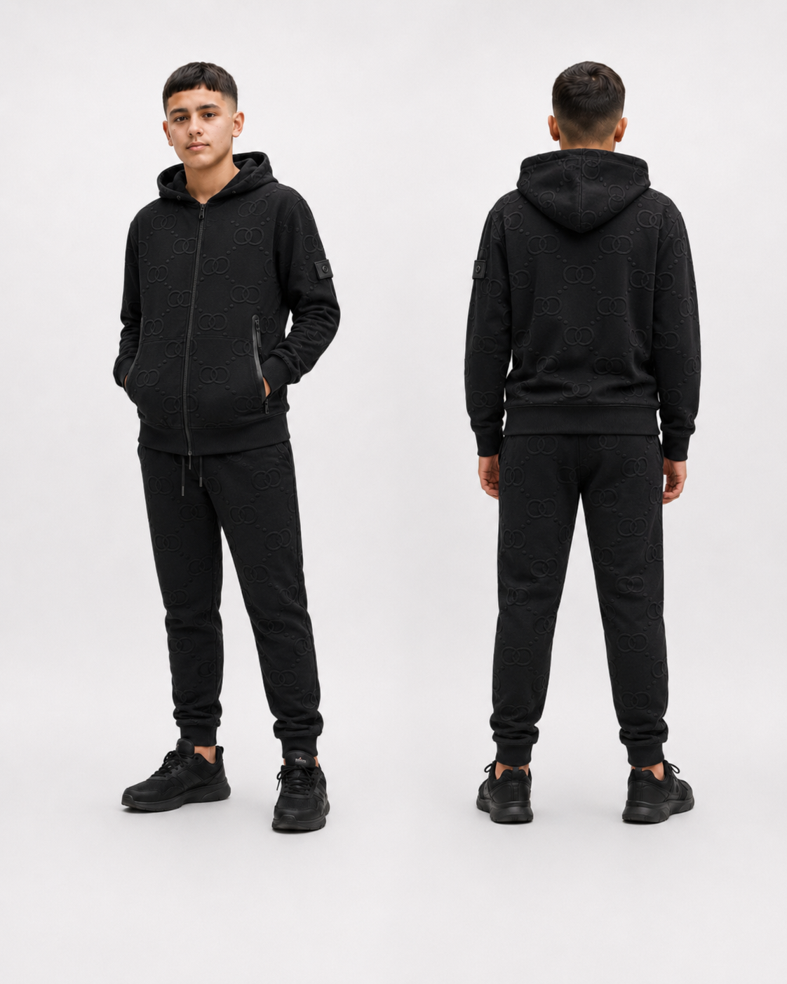 Ensemble jogging enfant zippé confor- Lot de 12 Pièces (Tailles 4 à 14 ans) - 50008M