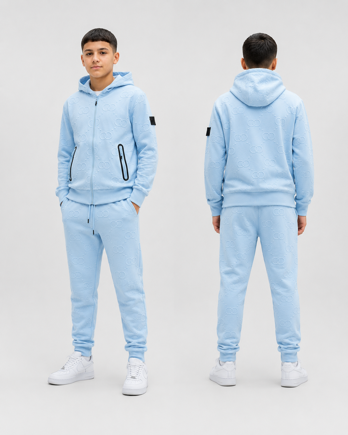 Ensemble jogging enfant zippé confor- Lot de 12 Pièces (Tailles 4 à 14 ans) - 50008M