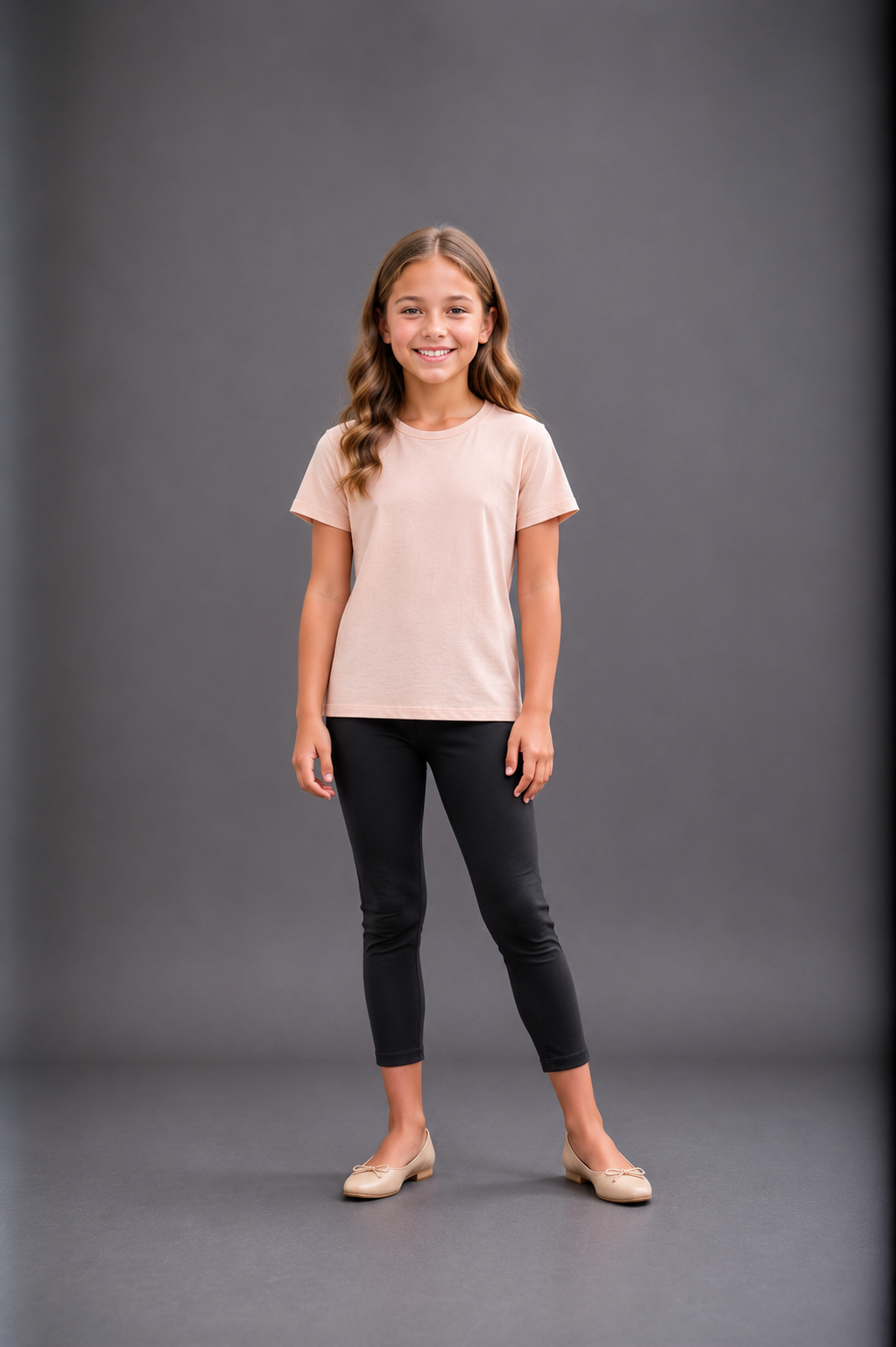 T-shirt fille uni – Manches courtes –  Lot de 12 Pièces (Tailles 4 à 14 ans) - 91003M