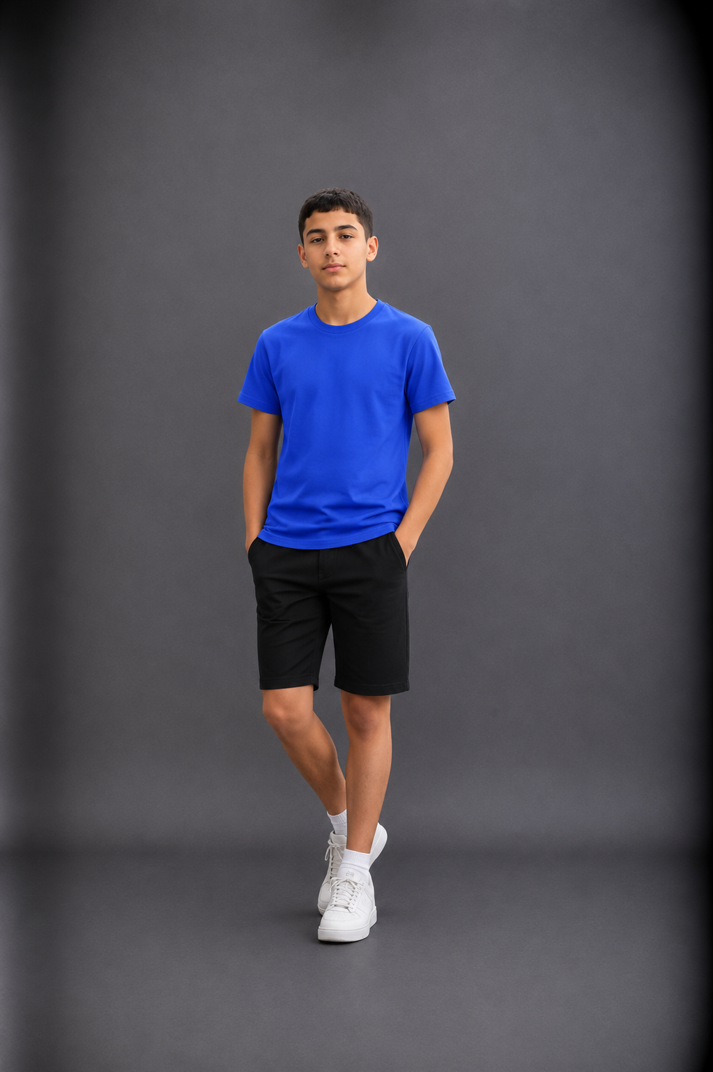 T-shirt garçon uni style basique essentiel –– Lot de 12 Pièces (Tailles 4 à 14 ans) - 55362M
