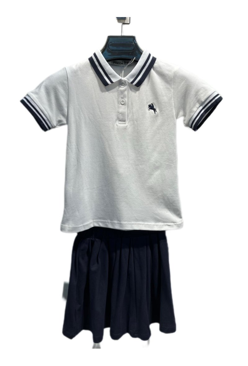 ENSEMBLE POLO JUPE LOGO FILLE